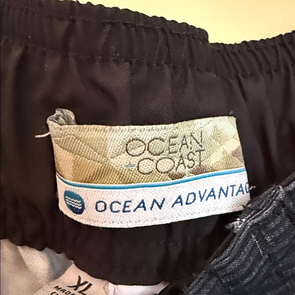 NWT - OCEAN COAST Striped Gray and Black Shorts - Picture 3 of 4